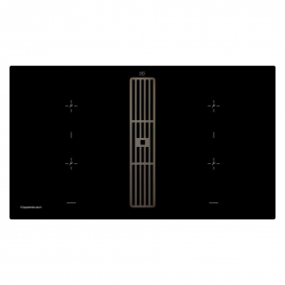 Индукционная варочная панель с вытяжкой KMI 9850.0 SR Black Chrome