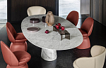 Poltrona Frau Mesa Ellipse | Bianco Carrara Semi-Lucido