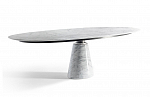 Poltrona Frau Mesa Ellipse | Bianco Carrara Semi-Lucido