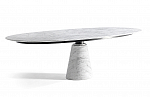 Poltrona Frau Mesa Ellipse | Bianco Carrara Semi-Lucido