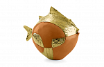 Marioni Статуэтка Pop Puffer Fish | Oro Lucido/Smalto Arancio