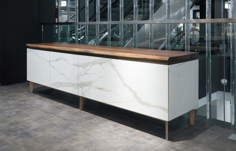 Bontempi Casa Cosmopolitan 15.32SP | CM032A Calacatta Supreme/L006 Solid Walnut/M028. Фото 02