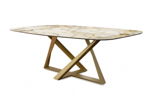 Обеденный стол Millennium 200 x 116 | M325/CM010 Etoile Gold SuperMarble