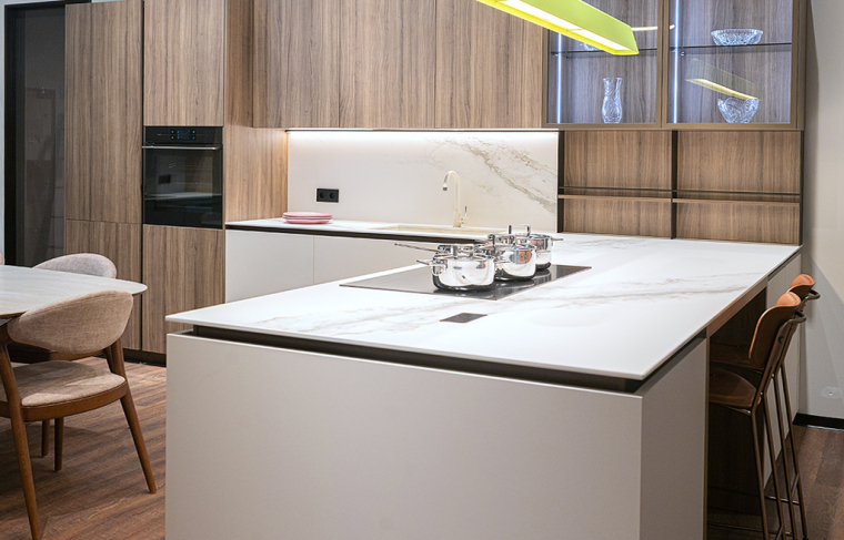 Arredo3 Kali | Noce Canaletto 1810 | Beige Suede 1806. Фото 03