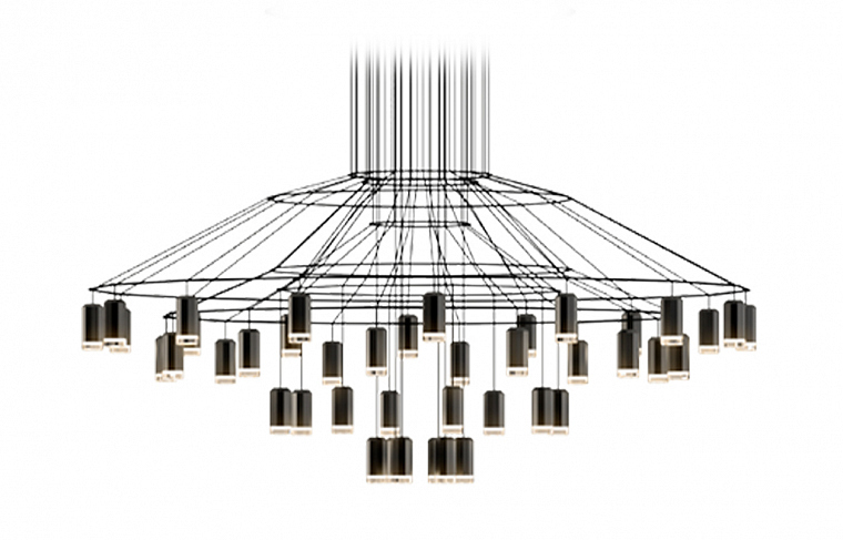 Vibia Wireflow chandelier 0376. Фото 01