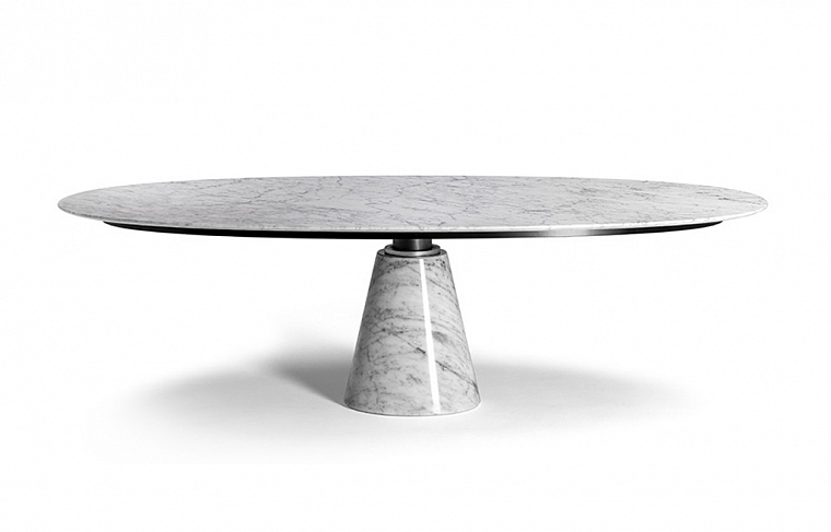 Poltrona Frau Mesa Ellipse | Bianco Carrara Semi-Lucido. Фото 01