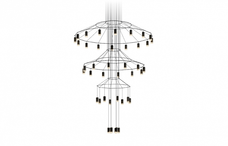Vibia Wireflow chandelier 0378. Фото 01