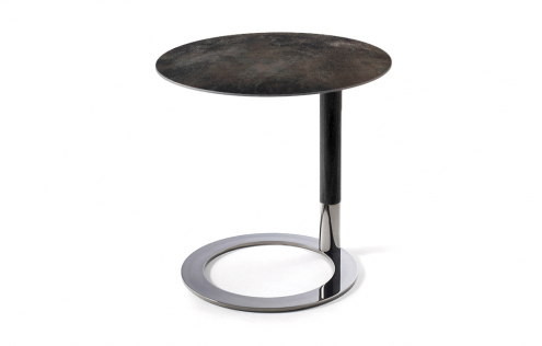 Прикроватный столик Jok | Noce Canaletta Wenge | Rock Oxide Black Opaco | Cromo nero