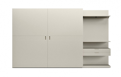 Class flush-closing sliding door